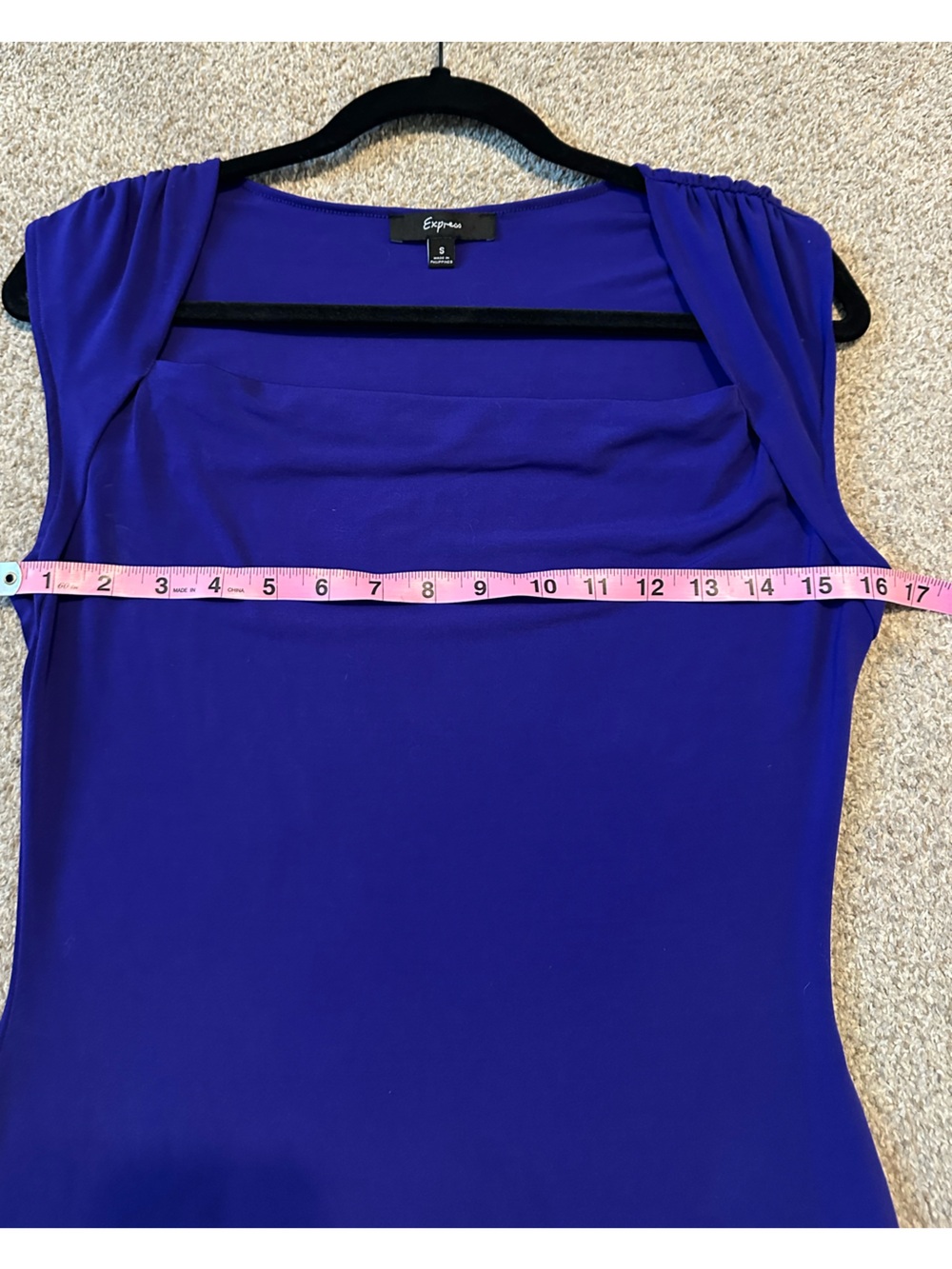 Express Cobalt Cap Sleeve Blouse Size Small - Picture 5 of 5